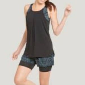 2 pieces Jockey® Performance 2-in-1 Shorts and Tank w/sports bra. Size XL